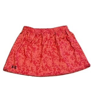 Under Armour reversible mesh mini skirt athletic orange gray small pull …